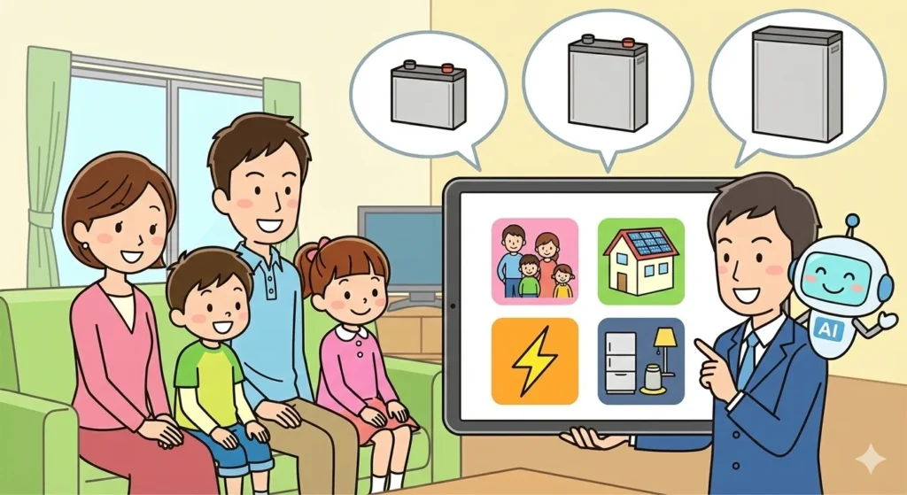 すぐ分かる|あなたの家に合う蓄電池タイプ診断