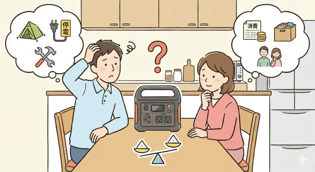 ポータブル蓄電池は家庭用に必要？結論は「人による」